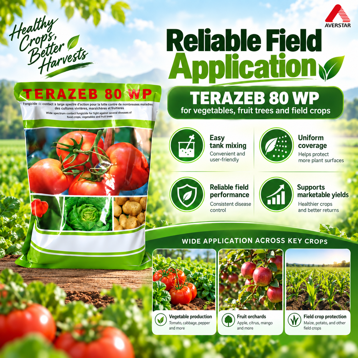 Mancozeb 80% WP Fungicide packaging reference view 3