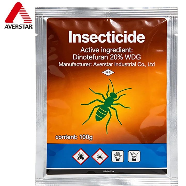 Dinotefuran 20% WG Insecticide product packaging