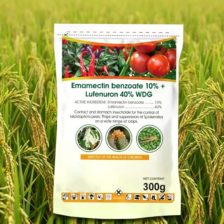Lufenuron + Emamectin Benzoate 40% / 5% WG Insecticide product packaging