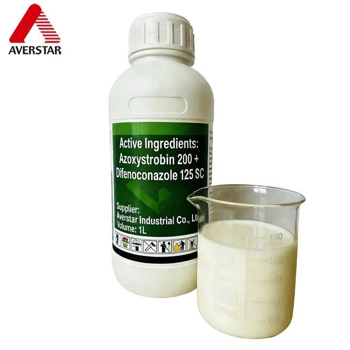 Azoxystrobin + Difenoconazole 200g/L / 125g/L SC Fungicide product packaging