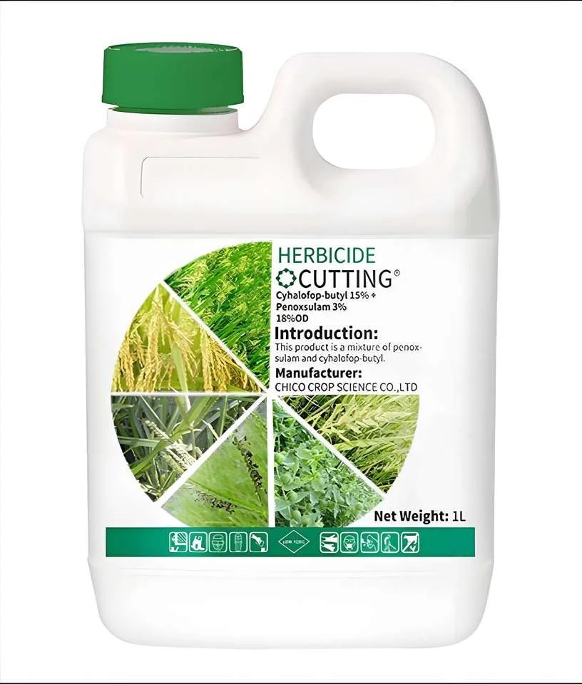 Cyhalofop-Butyl + Bispyribac-Sodium 150g/L / 50g/L OD Herbicide reference packaging view 2