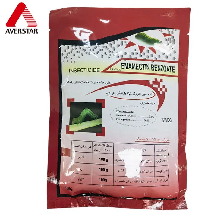 Emamectin Benzoate 3.4% WG Insecticide product packaging
