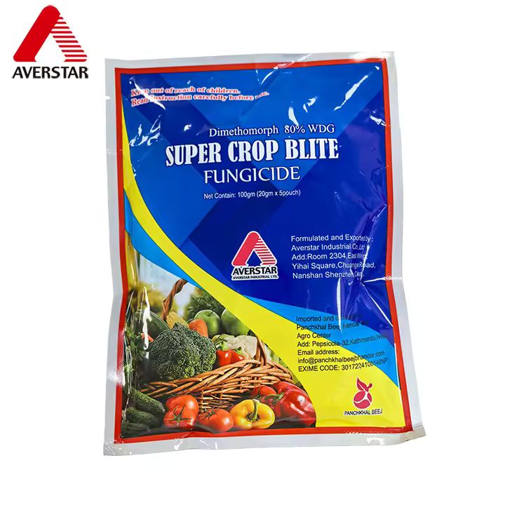 Dimethomorph 80% WDG Fungicide product and packaging image