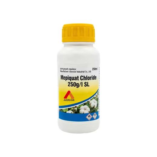 Mepiquat chloride 250g/l SL Plant Growth Regulator product and packaging image