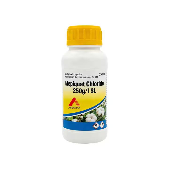 Mepiquat chloride 250g/l SL Plant Growth Regulator product and packaging image