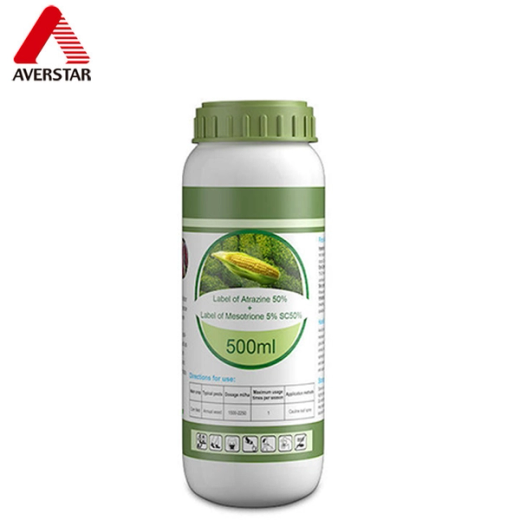 Atrazine 50% + Mesotrione 5% SC herbicide 500 ml product bottle
