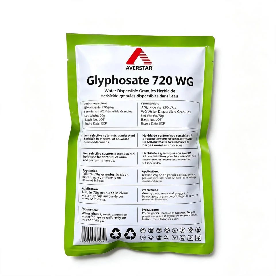 Glyphosate 720g/kg WG Herbicide reference packaging view 2