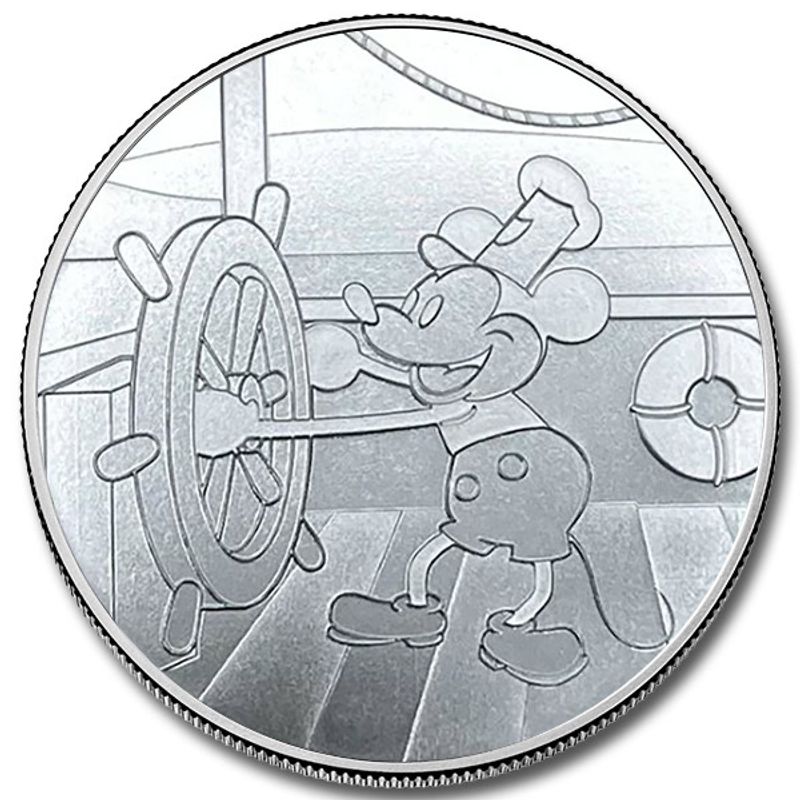 1 oz Silver Round (Steamboat Willie Captain)