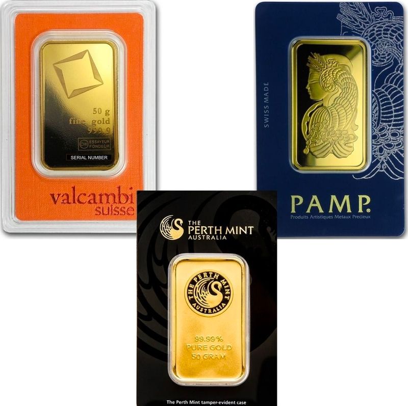 Gold Bar 50 Gram Sealed & Random Brand