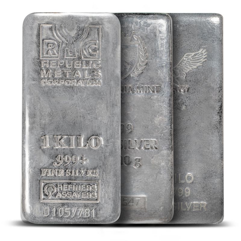 1 Kilo Silver Bar (Mixed/Secondary)