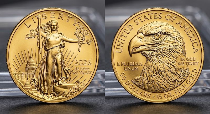 Gold American Eagle 1/2oz - Current Year