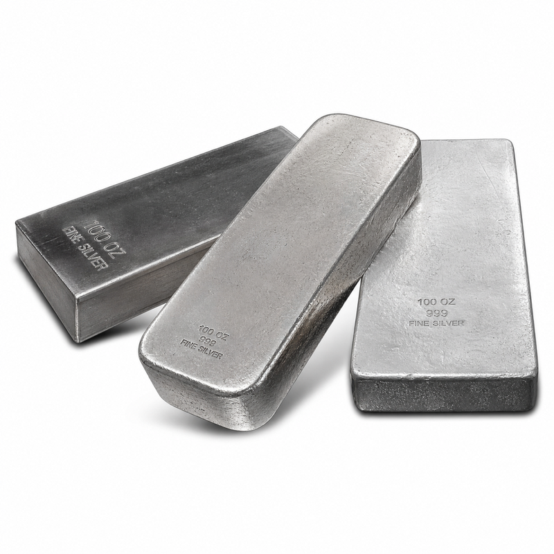 100 oz Silver Bar (Mixed/Secondary) view 2