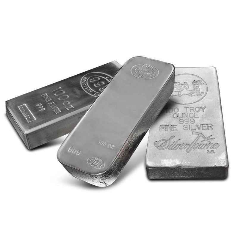 100 oz Silver Bar (Mixed/Secondary)
