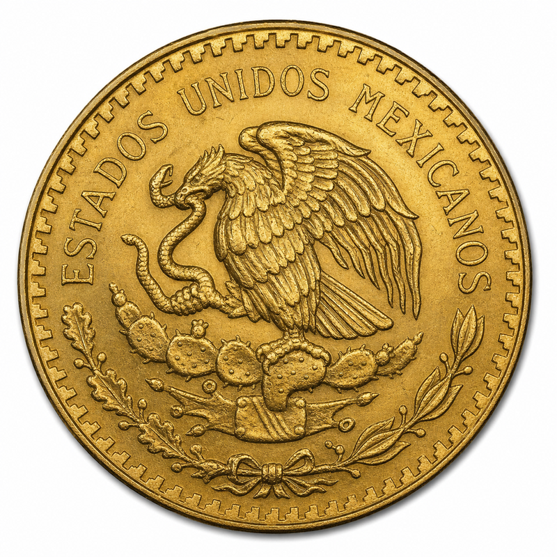 50 Peso Mexican Gold Coin view 2