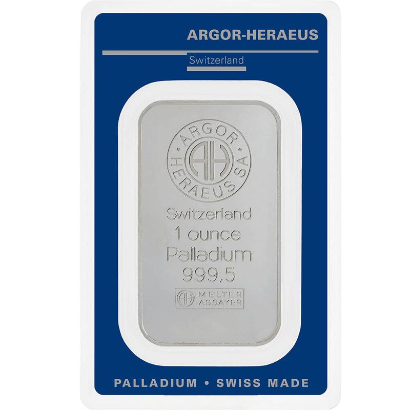 1 oz Palladium Bar (Sealed/Carded Any Brand)