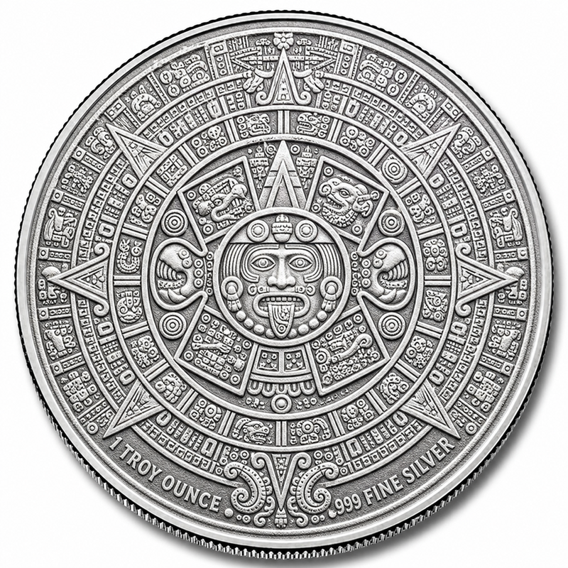 1 oz Silver Round (Aztec Series) view 2