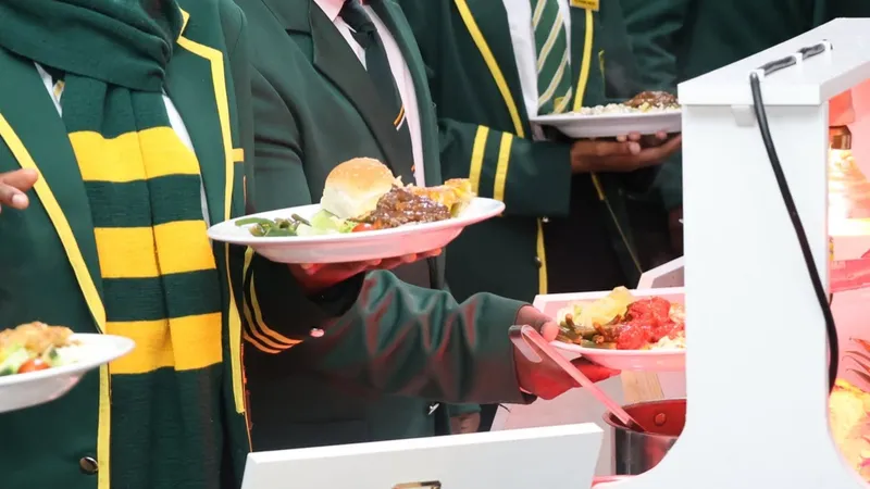Lumagundi College Students being served food Lumagundi College Students being served food
