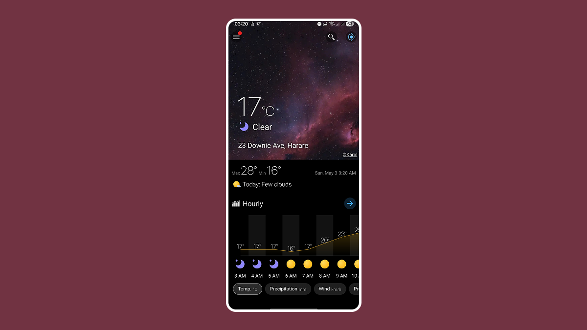 Weawow android app screenshot