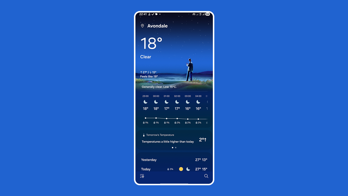 Android Weather Widget Screenshot