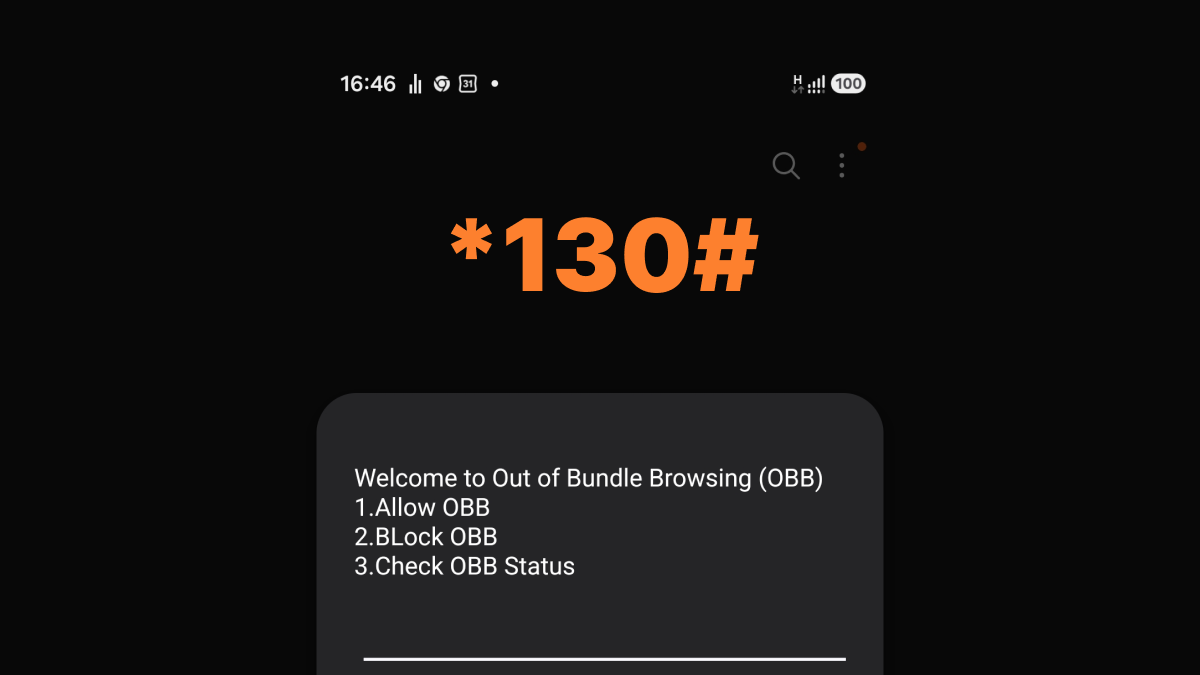 Netone USSD Code for Out Of Bundle Browsing (OBB)