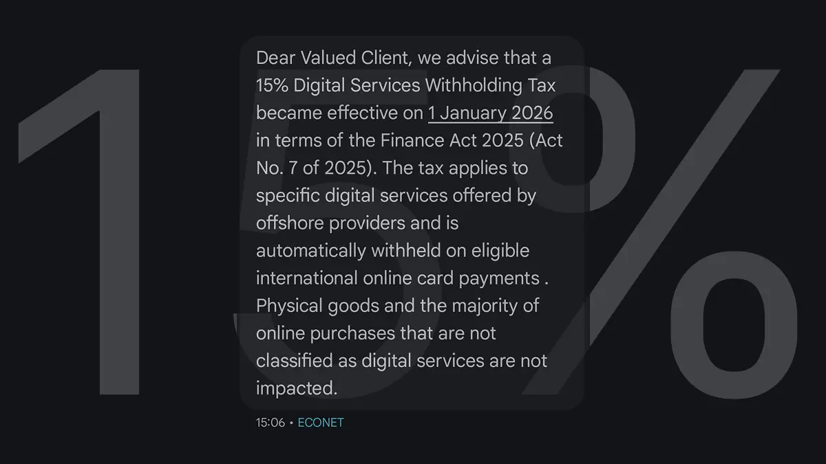 Zimbabwe Enforces 15% Withholding Tax