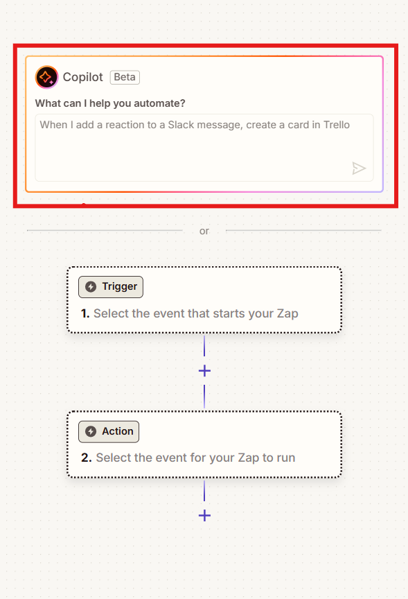 Zapier Automation Builder Canvas