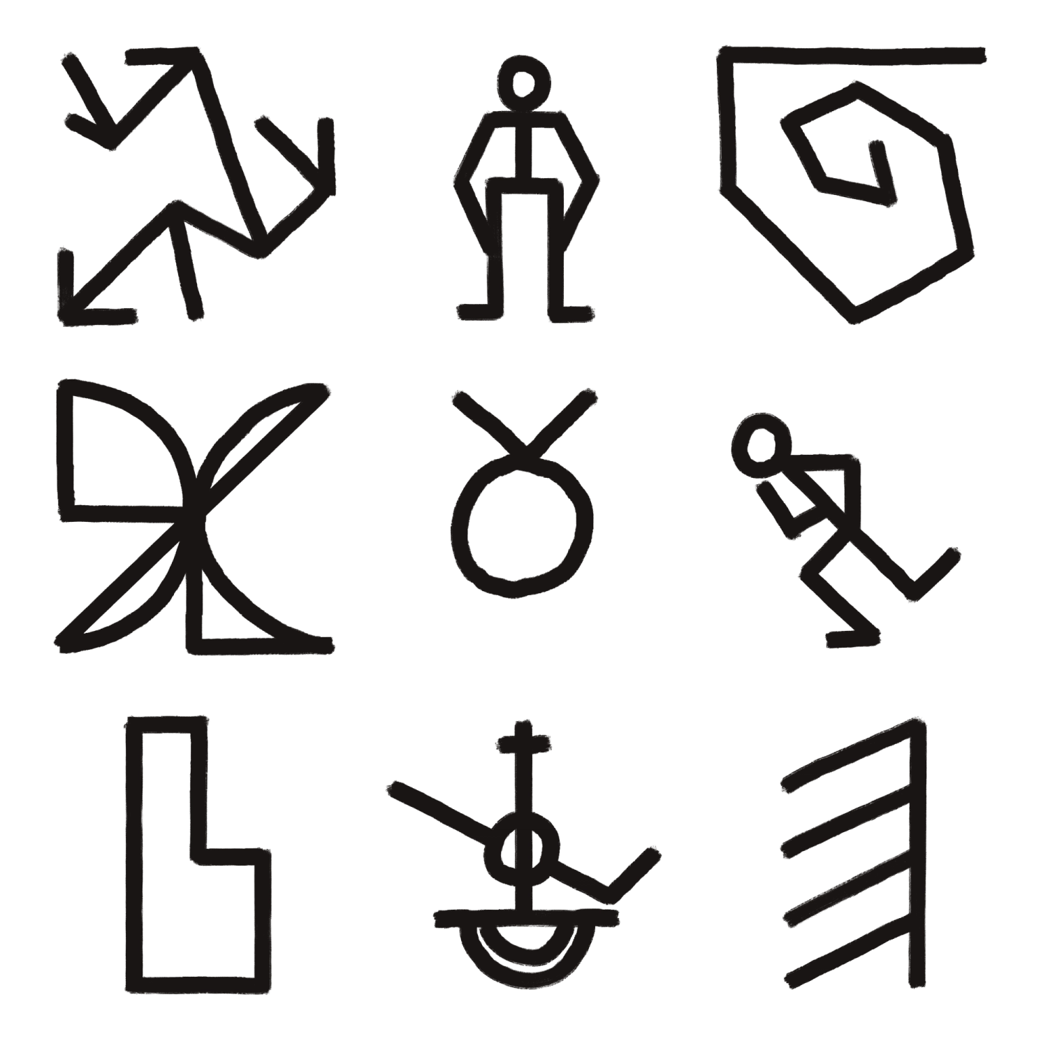 A collection of sigils and glyphs.