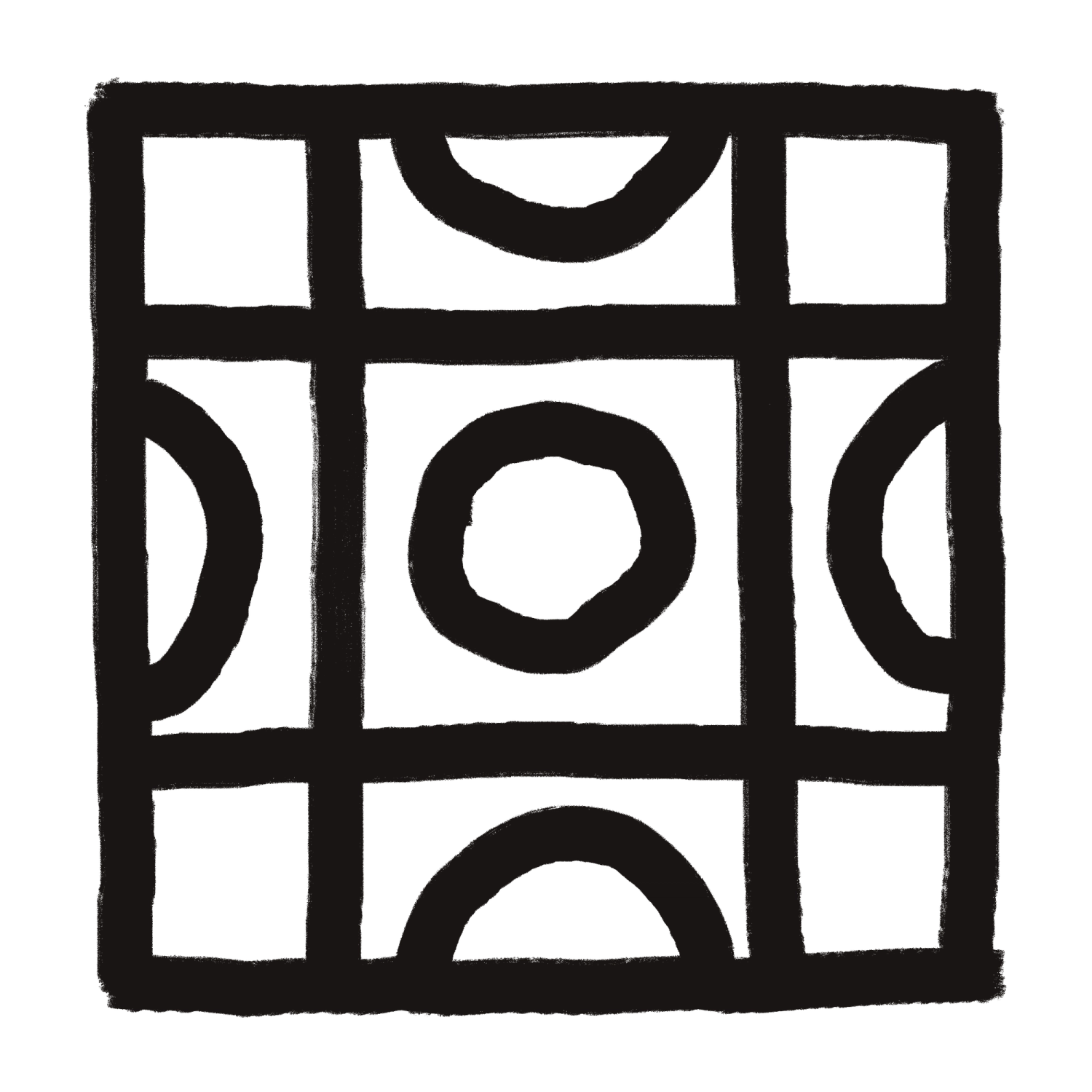Sigil with circles in squares.