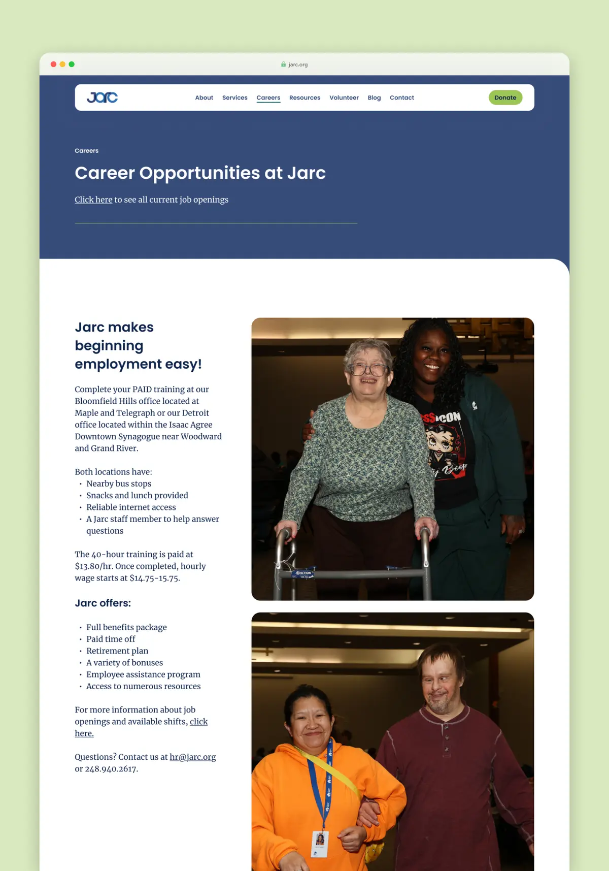Jarc Careers page.