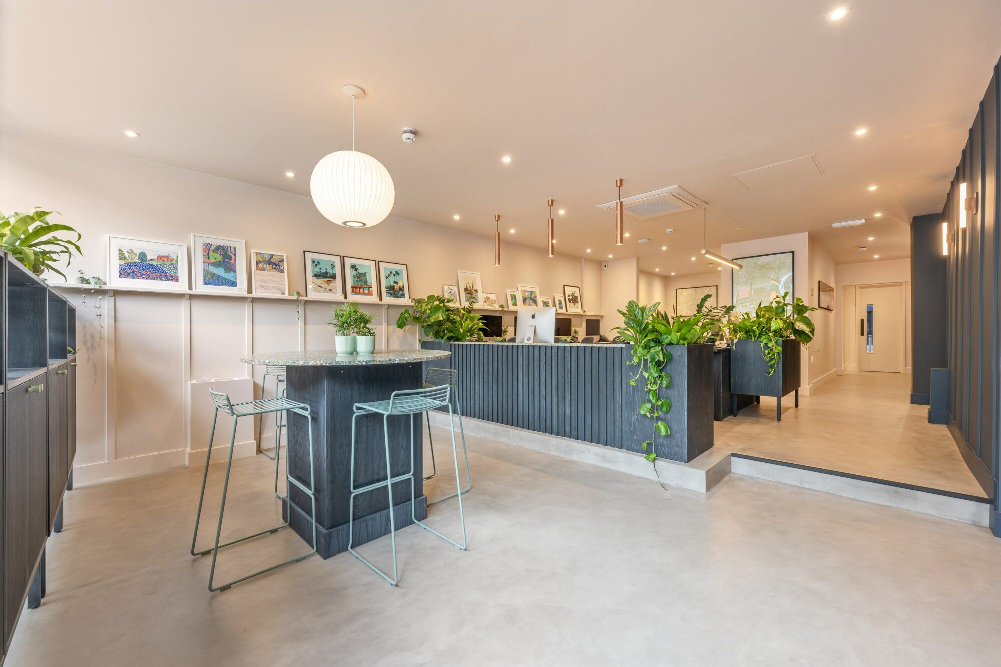 Interior of a Stow Brothers estate agency office