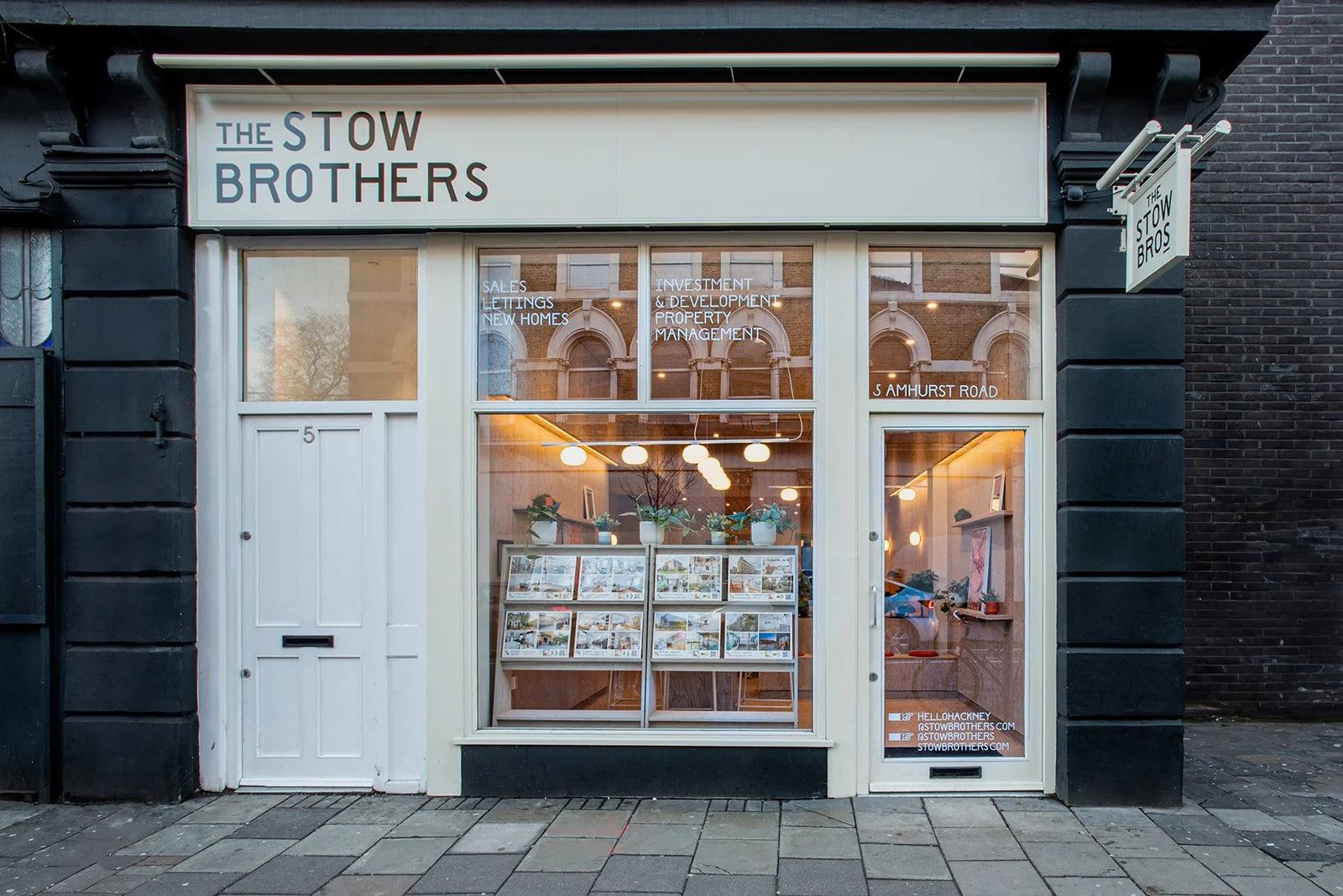 The Stow Brothers estate agency storefront