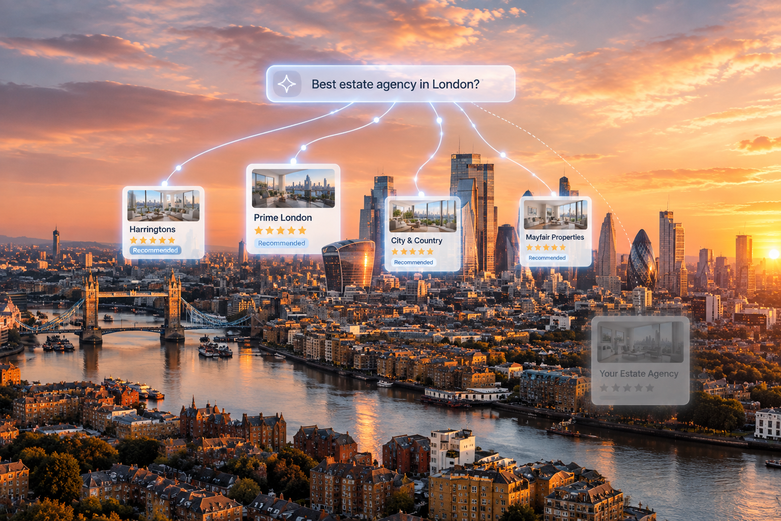 AI Recommending Your Competitors London Skyline