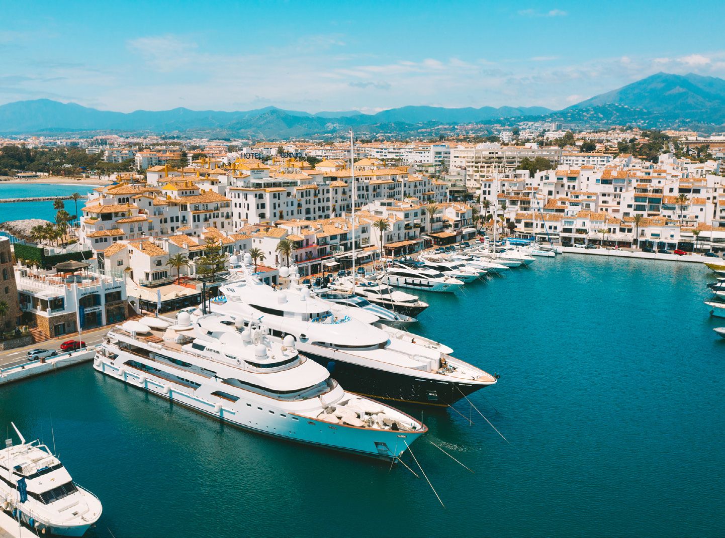 Yachts moored at Puerto Banús, Marbella
