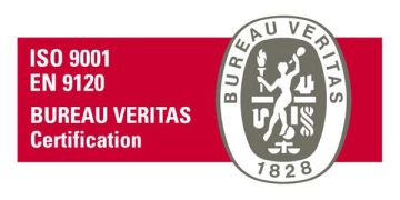 Certification ISO 9001 et EN 9120 par Bureau Veritas