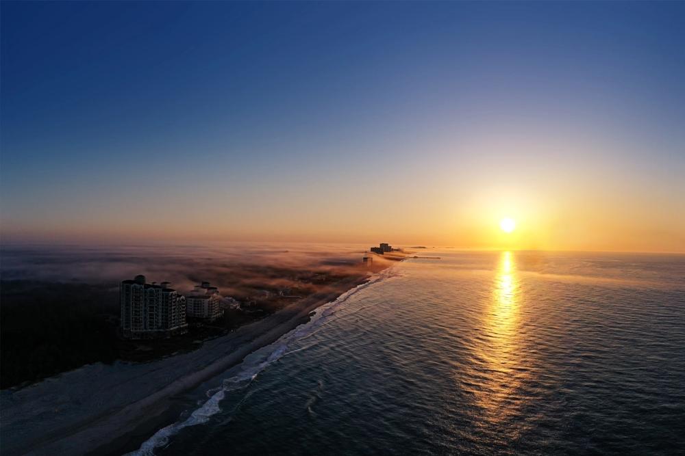 Sunrise over the ocean in Myrtle Beach