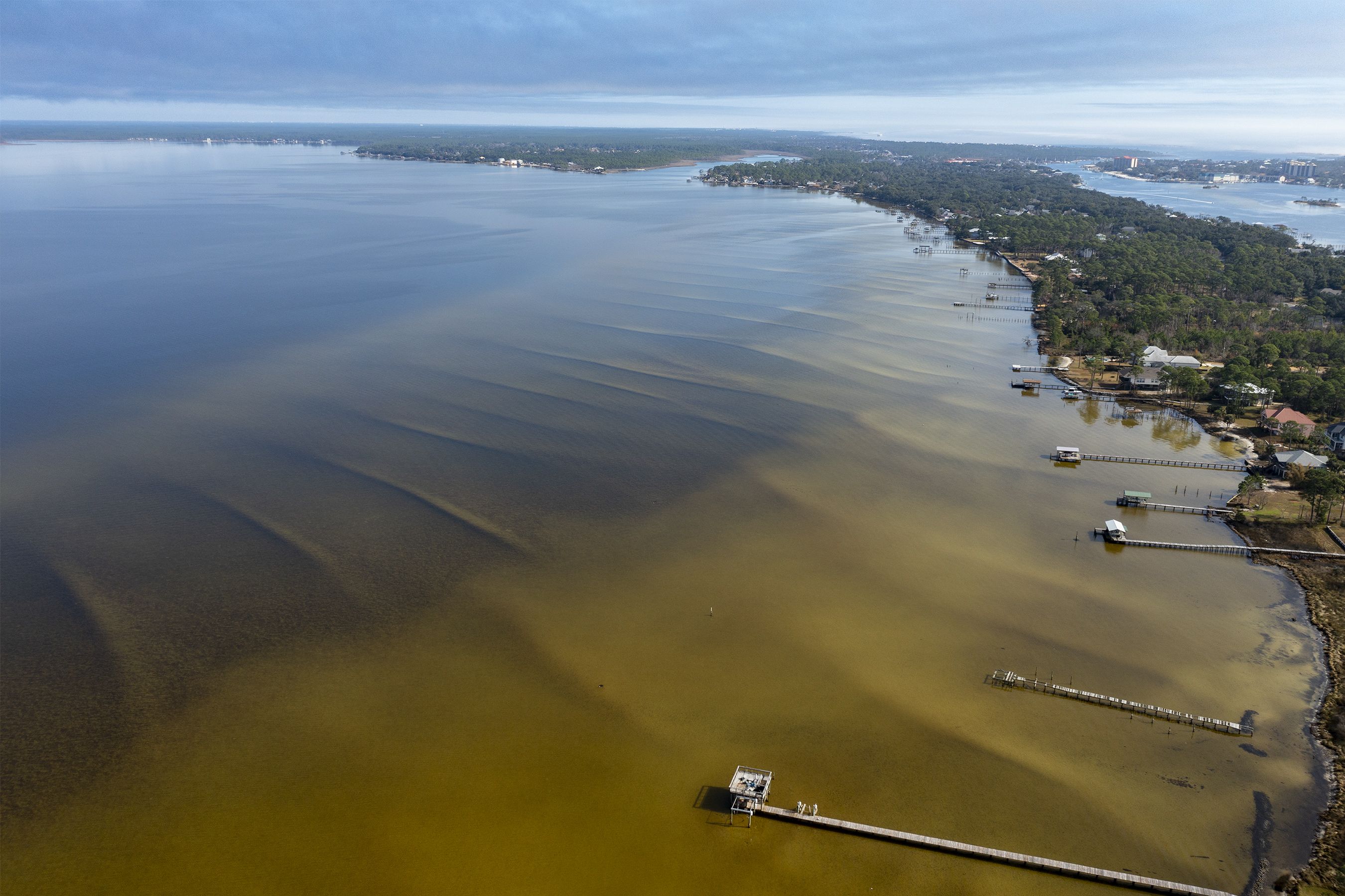 Perdido Bay from above 