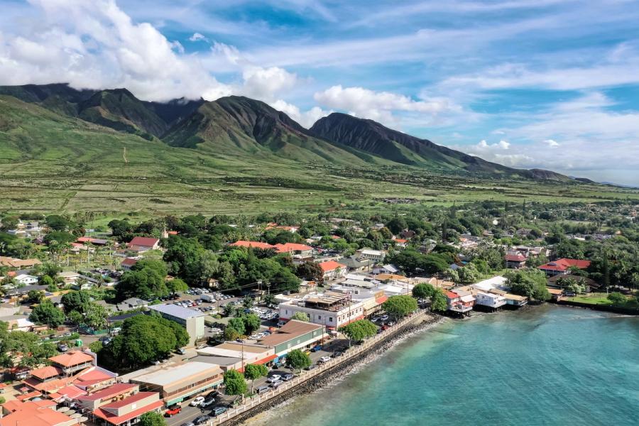 Mountains with Lahaina, Maui