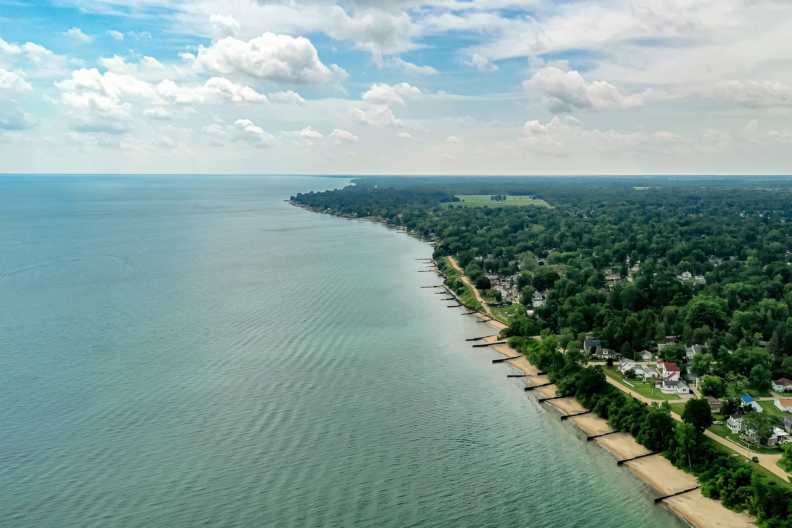 Lake Huron shoreline looking south