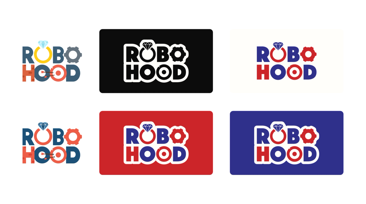 Different versions of the logo