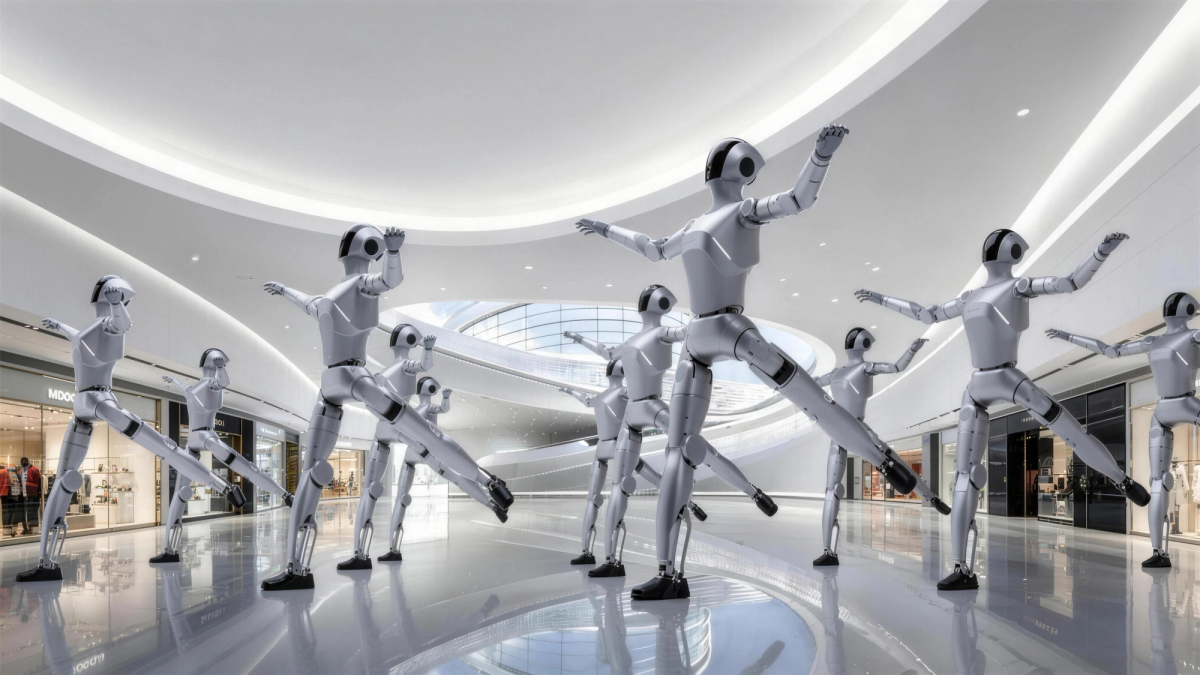 LimX Luna in a shopping mall environment