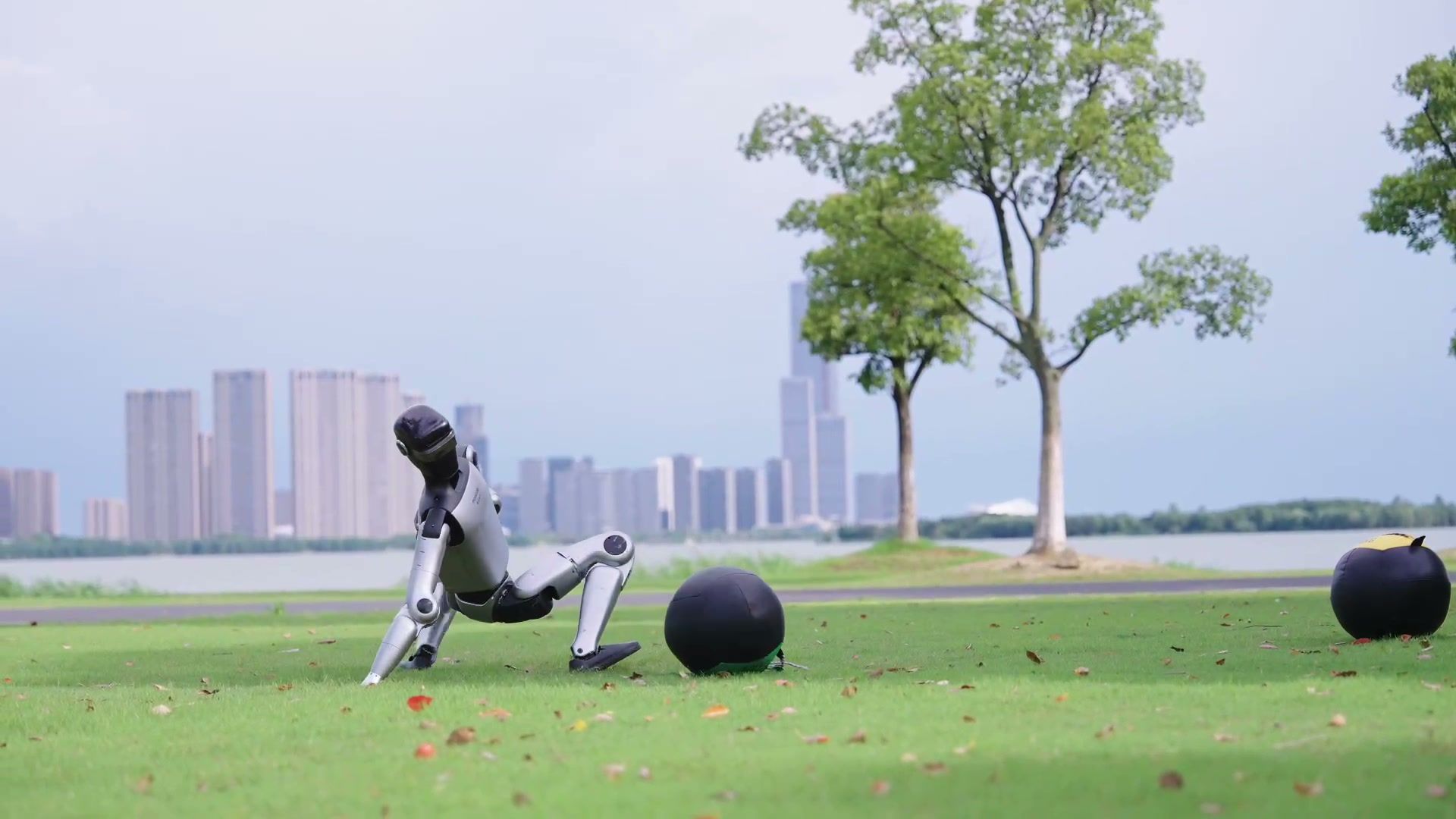 MagicBot Z1 humanoid robot recovering its balance after a kick