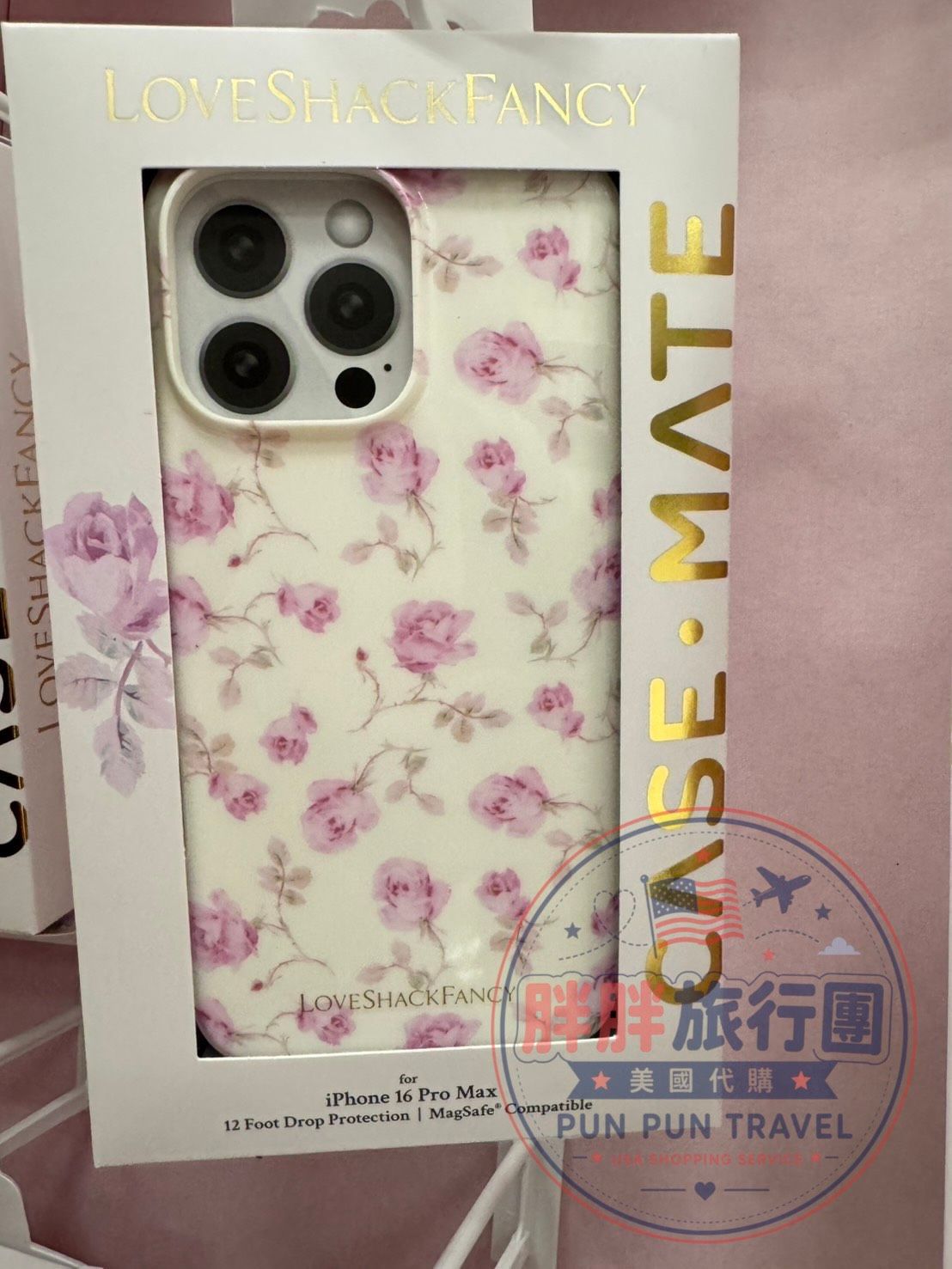 LoveShackFancy MagSafe 手機殼 奶油玫瑰款