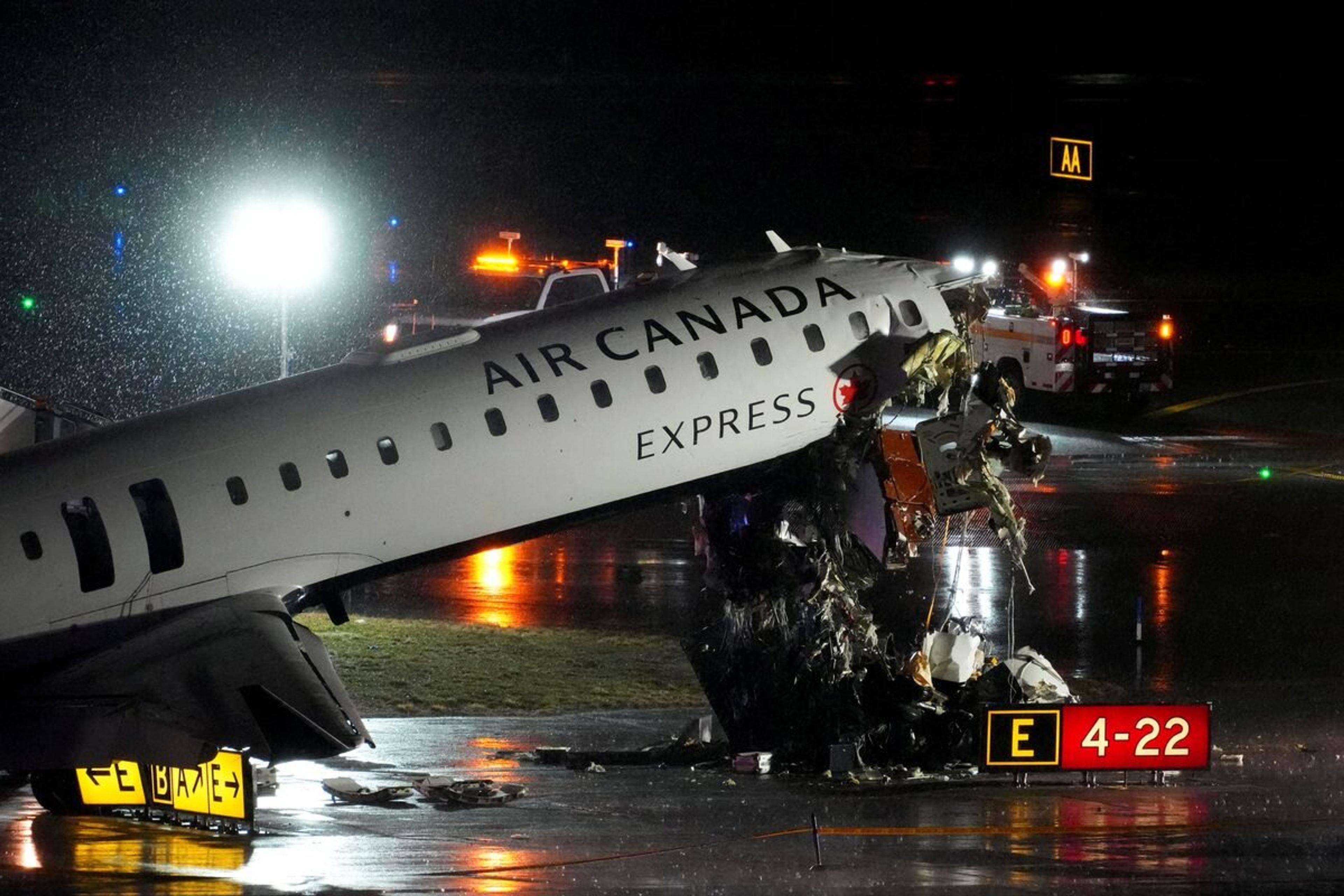 Pilot, co-pilot killed after passenger jet hits ground fire truck at New York's LaGuardia airport