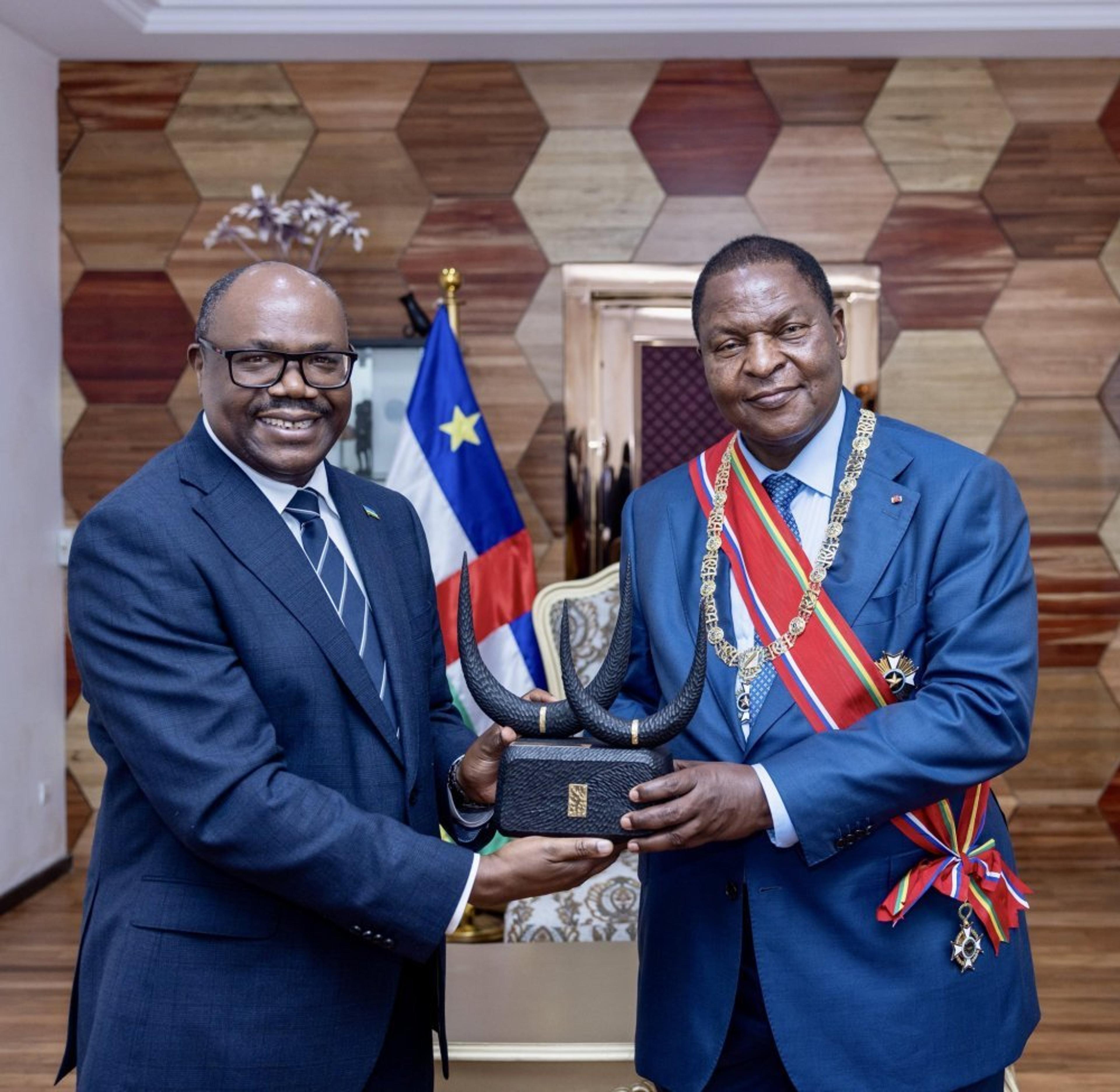 Prime Minister Dr. Nsengiyumva received by President Touadéra