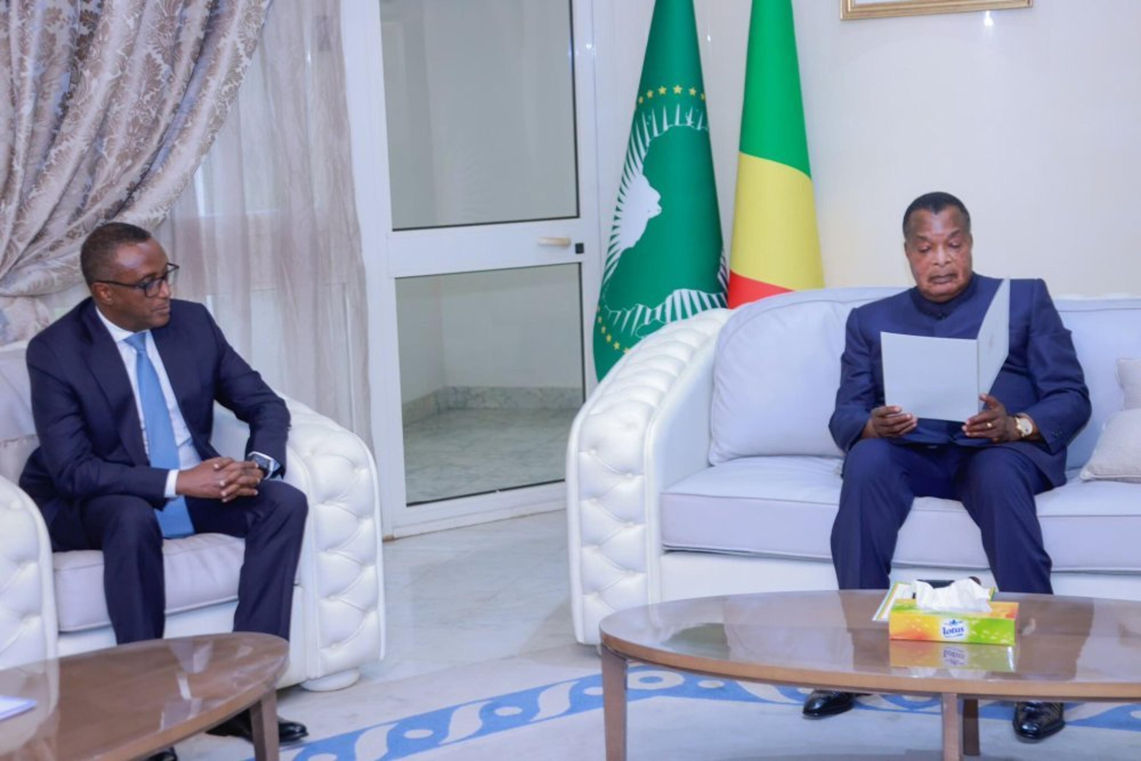 Biruta delivers President Kagame's message to Sassou N'Guesso