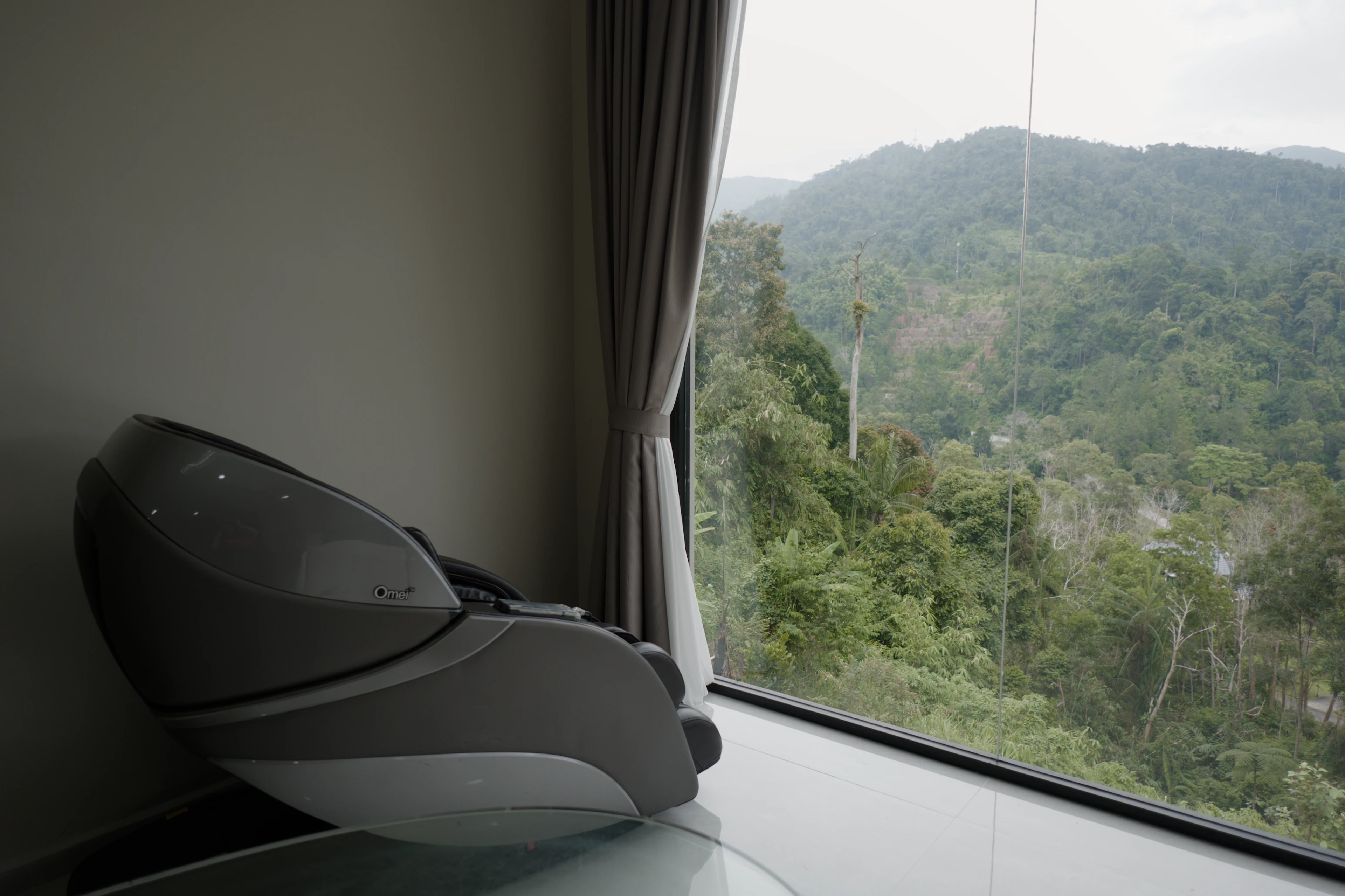 Mountain view from our massage chair