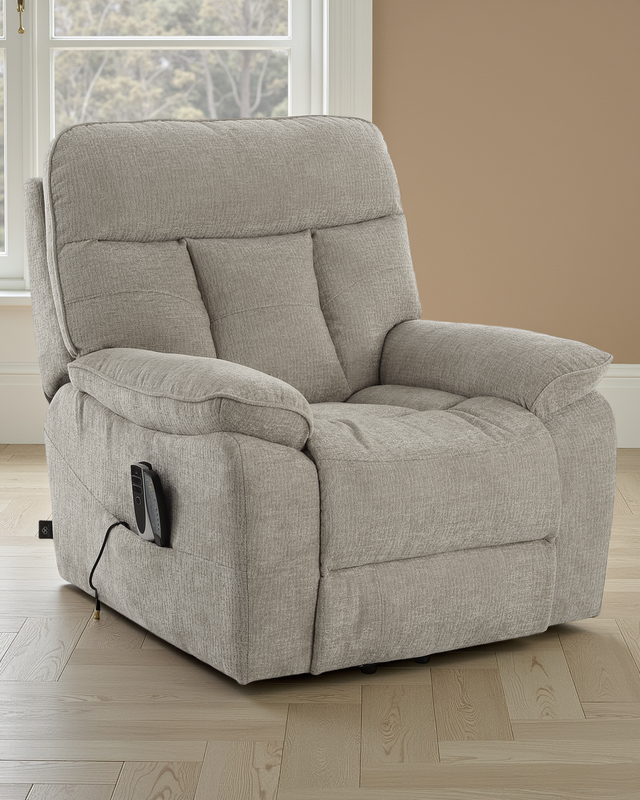 Amsterdam Rise and Recline Massage Chair Grey