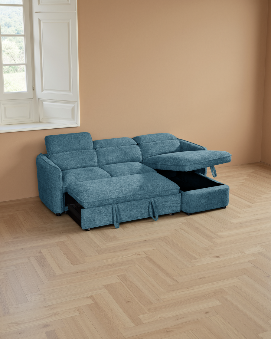 Vienna Sofabed Blue Universal Corner