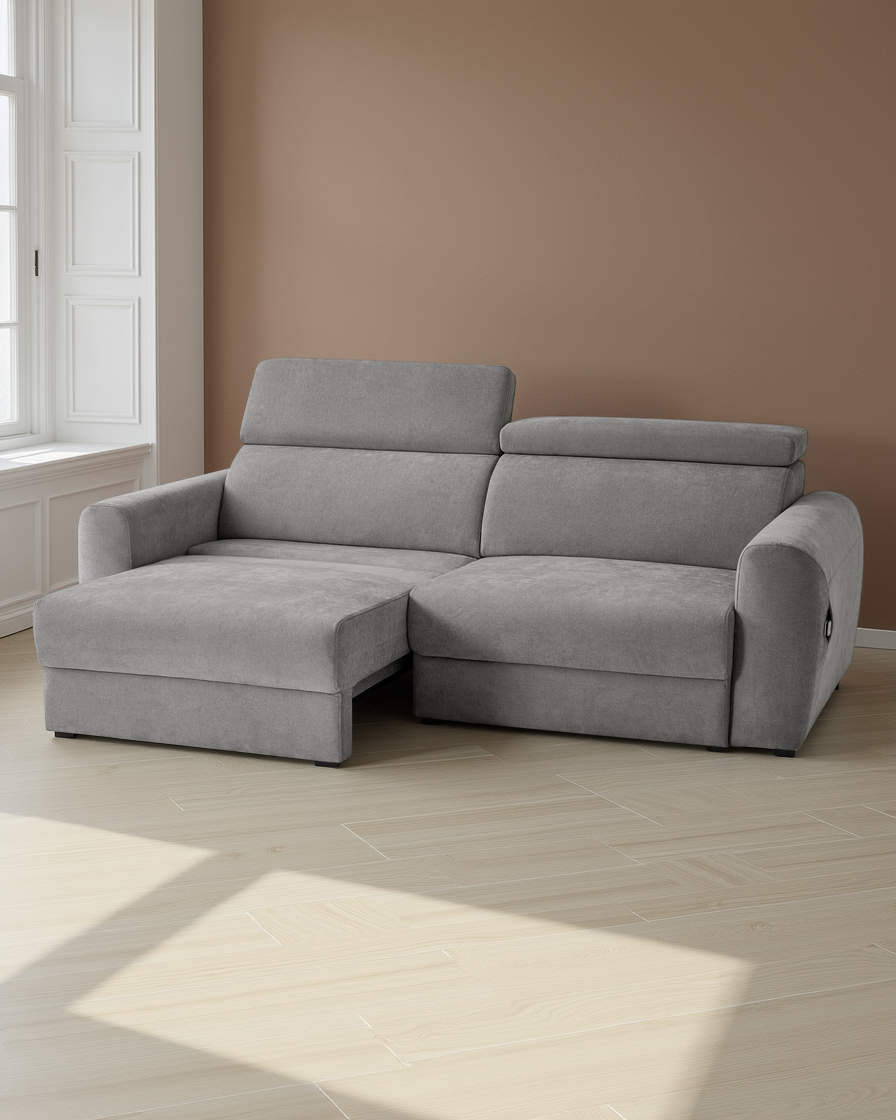 Rotterdam Electric Sofabed Grey 3 Seater