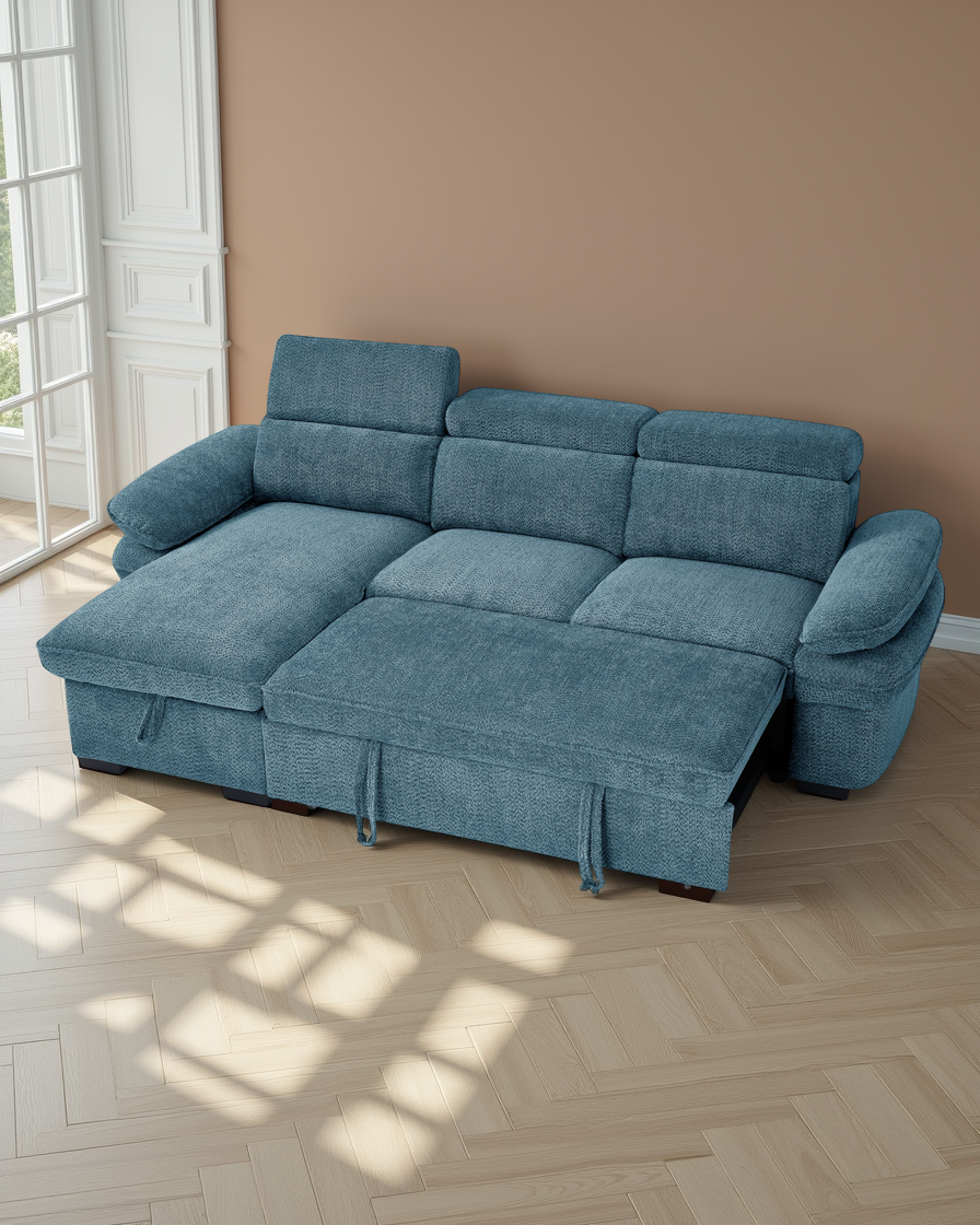 Valencia Sofabed Blue Universal Corner